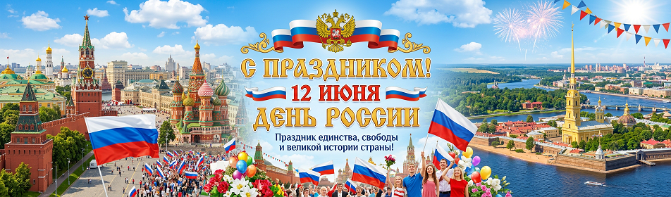 С Днем России! Гордимся прошлым, строим будущее!